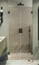 Душевая дверь MaybahGlass 195x101 MGD-468-6 (бронза/черный)
