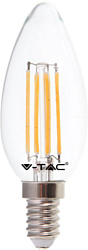 V-TAC Filament Dimmable Candle E14 4 Вт 2700 К VT-1986D