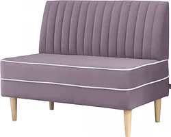 Прямой диван Brioli Рони П двухместный 1м (V6/лиловый) Прямой диван Brioli Рони П двухместный 1м (V6/лиловый)