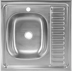 Кухонная мойка Saniteco 6060-R (с сифоном)