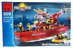 Enlighten Brick Пожарные 909 Пожарный корабль