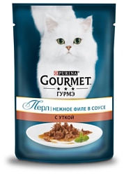 Gourmet (0.085 кг) 1 шт. Perle Мини-филе в подливе с уткой