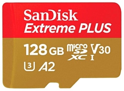SanDisk Extreme PLUS microSDXC Class 10 UHS Class 3 V30 A2 170MB/s 128GB + SD adapter