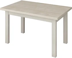 Кухонный стол Senira Кастусь 120-160x75 (дуб выбеленный/белый) Кухонный стол Senira Кастусь 120-160x75 (дуб выбеленный/белый)