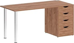 Стол для работы Riva Home Office VR.SP-3-158.4 Silver (янтарный дуб)