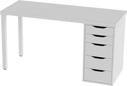 Стол для работы Mebelain Ingar 2/5T (белый)
