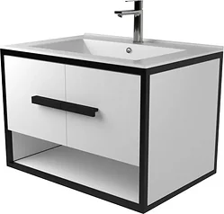 Тумба под умывальник Дабер 009 Т9.7.2.5 (черный/белый)