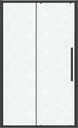 Душевая дверь Grossman Cosmo 130x195 100.K33.02.130.21.02 (черный матовый/стекло шиншилла)