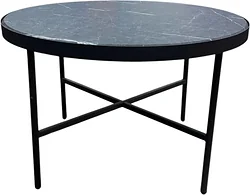 Журнальный столик Мебелик МеталлАрт М011 (черный мрамор/черный большой)