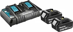 Аккумулятор с зарядным устройством Makita LXT 18В BL1850B 2шт. + зарядное устройство DC18RD Makita
