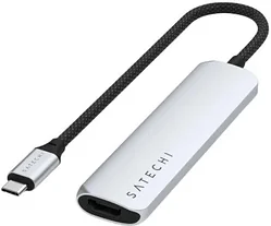 Док-станция Satechi 4-in-1 USB-C Slim Multiport Adapter 4K ST-P4SS (серебристый) Док-станция Satechi 4-in-1 USB-C Slim Multiport Adapter 4K ST-P4SS (серебристый)
