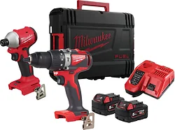 Дрель-шуруповерт Milwaukee M18 BLPP2A3-502X 4933492844 (шуруповерт, винтоверт, 2 АКБ, кейс)