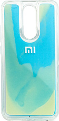 EXPERTS Neon Sand Tpu для Xiaomi Redmi Note 9S/9 PRO с LOGO (синий)