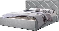 Кровать Анмикс Софья с ламелями 160x200 (микровелюр Simple 31)