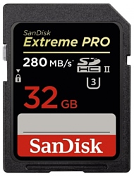 Sandisk Extreme PRO SDHC UHS-II 280MB/s 32GB