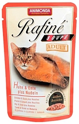 Animonda (0.1 кг) 12 шт. Rafine Soupe Adult для кошек с курицей, уткой и макаронами