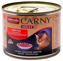 Animonda Carny Adult для кошек с отборной говядиной (0.2 кг) 6 шт.