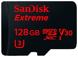 SanDisk Extreme microSDXC Class 10 UHS Class 3 V30 90MB/s 128GB