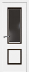 ProfilDoors 63SMK (белый матовый, кожа toscana темная, золотая патина)