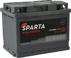 Автомобильный аккумулятор Sparta High Energy 6CT-63 VL Euro (63Ah)