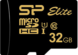 Silicon Power Elite Gold microSDHC SP032GBSTHBU1V1GSP 32GB (с адаптером)