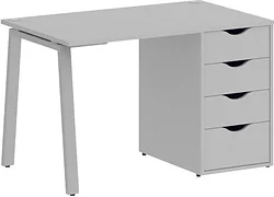 Стол для работы Riva Home Office VR.SP-3-118.4.A Silver (серый) Стол для работы Riva Home Office VR.SP-3-118.4.A Silver (серый)