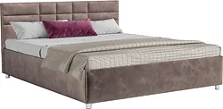 Кровать Мебель-АРС Нью-Йорк 160 (бархат серо-шоколадный Star Velvet 60 Coffee) Кровать Мебель-АРС Нью-Йорк 160 (бархат серо-шоколадный Star Velvet 60 Coffee)