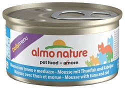 Almo Nature DailyMenu Adult Cat Mousse Tuna and Cod (0.085 кг) 1 шт.