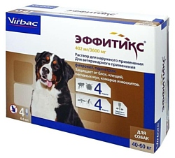 Virbac капли от блох и клещей Эффитикс для собак и щенков от 40 до 60 кг