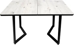 Кухонный стол ВВР Миллер (бискайская сосна/черный №5, пластик 120-160/80)