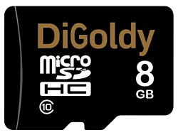 Digoldy microSDHC class 10 8GB + SD adapter