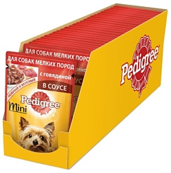 Pedigree Для взрослых собак мелких пород с говядиной в соусе