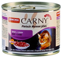 Animonda Carny Fleisch Menue plus Adult для кошек с говядиной и ягненком (0.2 кг) 1 шт.
