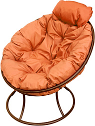M-Group Папасан мини 12060207 (коричневый/оранжевая подушка)