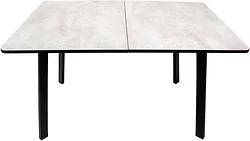 Кухонный стол ВВР Миллер (камень светлый/черный №3, ЛДСП 120-160/80)