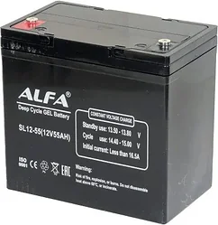 Аккумулятор для ибп ALFA SL12-55 12V-55Ah