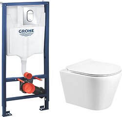 Унитаз Grado GD-W201T + GROHE Rapid SL 39504000 (с кнопкой смыва)