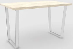 Кухонный стол Hype Mebel Трапеция раздвижной 110x70 (белый/древесина белая)