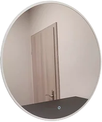 Зеркало eMZe 70 LED.UV.70.70.BEL (белый с УФ-окантовкой и подсветкой)