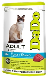 DaDo (0.085 кг) 1 шт. Для кошек с тунцом (пауч)