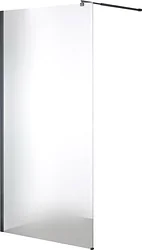 Душевая перегородка Saniteco Walk-In SN-W8MB120 (120x200, матовое стекло, черный профиль)