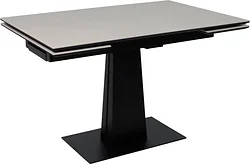 Кухонный стол Lepremo AV 2119 МДФ+керамика раздвижной 1200-1800x800 (серый матовый Carmen Light Grey/черный)