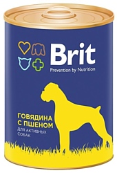 Brit (0.85 кг) 1 шт. Консервы для собак Говядина с пшеном