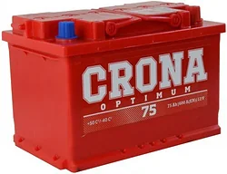 Автомобильный аккумулятор Crona 6СТ-75 рус. (75Ah) Автомобильный аккумулятор Crona 6СТ-75 рус. (75Ah)