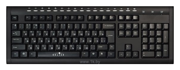 Фотографии Oklick 130 M Multimedia Keyboard black PS/2