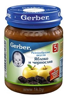 Фотографии Gerber Яблоко, чернослив, 130 г