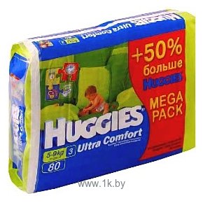 Фотографии Huggies Ultra Comfort 3 (5-9кг) Mega Pack 80шт