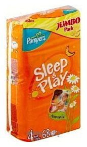 Фотографии Pampers Sleep & Play 4 Maxi (7-18 кг) Jumbo Pack 68 шт