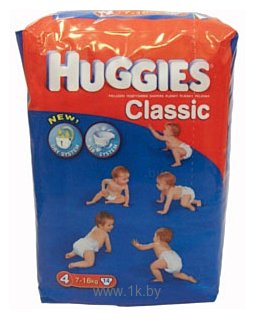 Фотографии Huggies CLASSIC 4 (7-16 кг) 14 шт