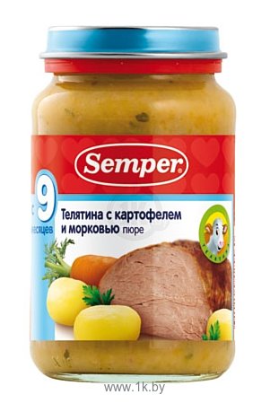 Фотографии Semper Телятина с картофелем и морковью, 200 г
